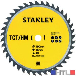 Stanley LAMA TCT STA13145-XJ PER SEGA CIRCOLARE Ø mm. 190 - 40 denti
