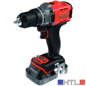 Black+Decker TRAPANO AVVITATORE A BATTERIA BCD382D2XK-QW 18 V 2 batterie 2,0 Ah