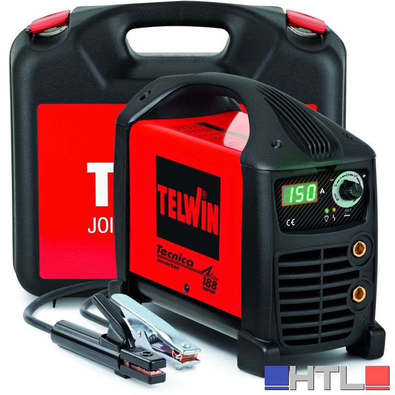 Telwin SALDATRICE AD INVERTER TECNICA 188 MPGE 4,2 Kw - 150 Amp Valigetta + Accessori