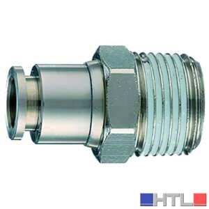RACCORDO DRITTO FILETTATO PER COMPRESSORI  Ø mm. 8x1/4 M  (confezione da 10)