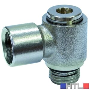 RACCORDO PER TUBI PER COMPRESSORE GIREVOLE A L M/F mis. 1/4x1/4 (confezione da 10)