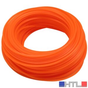 FILO QUADRATO PER DECESPUGLIATORE TERMINATOR Col. Arancio  mm. 2,4x15 mt.