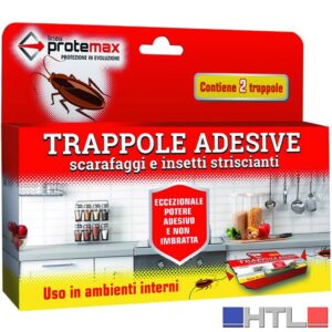 TRAPPOLA ADESIVA PER SCARAFAGGI ED INSETTI STRISCIANTI PZ 2  cm. 21x17
