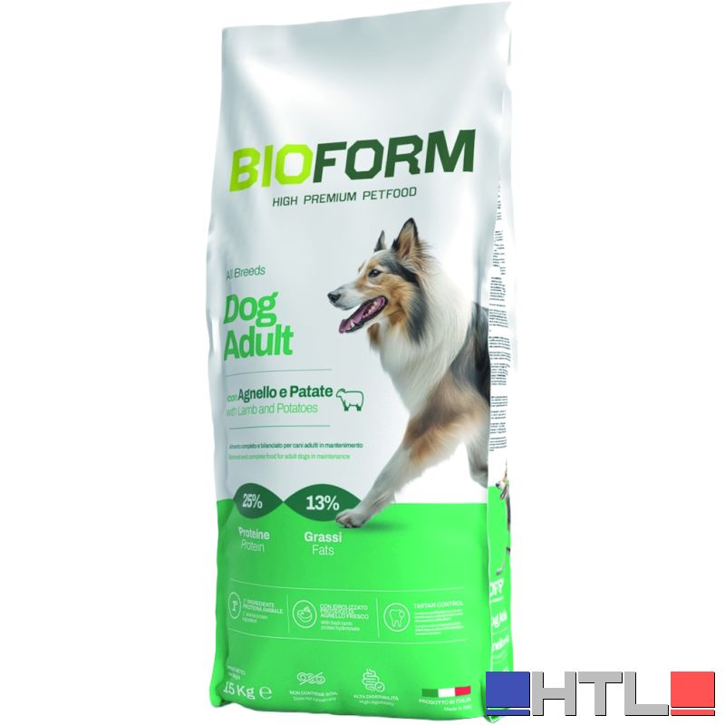 Bio Form CROCCHETTE PER CANI ADULTI “DOG ADULT LAMB Proteine/Grassi 25-10% - sacco kg. 15