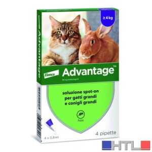 Elanco ANTIPARASSITARIO ADVANTAGE PER GATTI E CONIGLI superiori a kg. 4 (4 pipette)