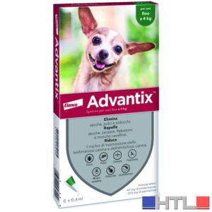 Elanco ANTIPARASSITARIO ADVANTIX (6 pipette)  per cani fino a 4 kg.
