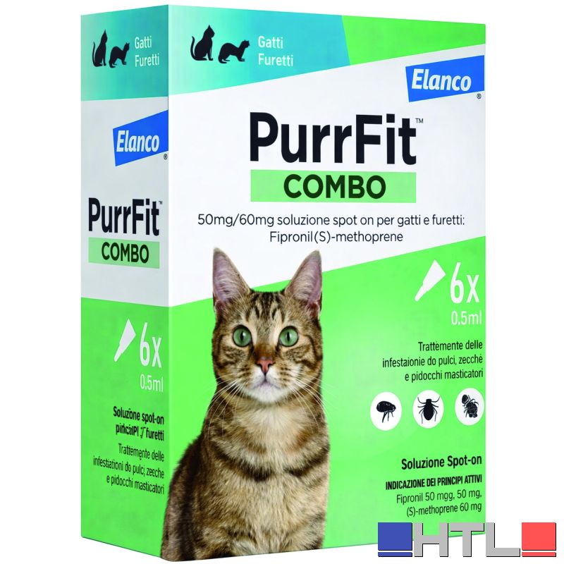 Elanco ANTIPARASSITARIO PURRFIT COMBO SPOT-ON per gatti e furetti (cf. 6 pipette)