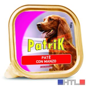 Morando PATÈ PER CANI ''PATRIK'' gusto manzo - gr.  150 (confezione da 22)