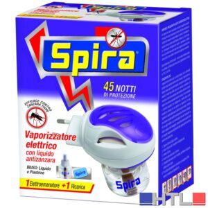 Spira ELETTROEMANATORE BIUSO LIQUIDO E PIASTRINE + RICARICA 45 NOTTI (confezione da 12)