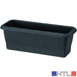 Bama FIORIERA RETTANGOLARE PAGLIA NORMAL Col. Antracite cm. 40x20x17,5 h