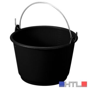 SECCHIO IN PLASTICA GRADUATO  lt. 18 - col. Nero (confezione da 10)