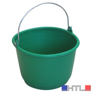 SECCHIO IN PLASTICA GRADUATO  lt. 18 - col. Verde (confezione da 10)