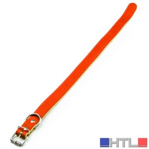 Utilia Pet COLLARE IN CUOIO DI BUFALO cm. 33x1,2 col. Arancione (confezione da 6)