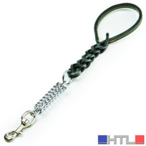Utilia Pet GUINZAGLIO IN CUOIO TRIPLA TRECCIA CON MOLLA cm. 50 col. Assortiti