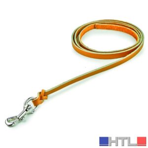 Utilia Pet GUINZAGLIO IN CUOIO DI BUFALO cm. 200x1,3 col. Arancione