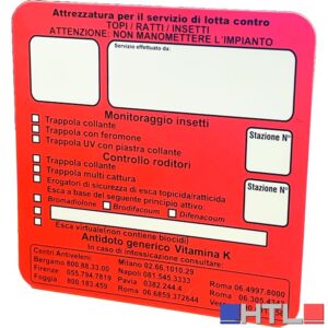 CARTELLO INDICATORE PER PORTAESCA TOPICIDA
