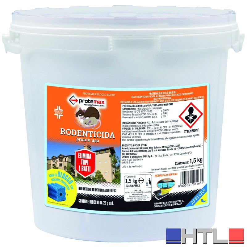 ESCA TOPICIDA BLOCCO PARAFFINATO BF in secchiello Kg. 1,5