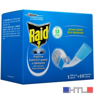 Raid ELETTROEMANATORE + 10 PIASTRINE (confezione da 12)