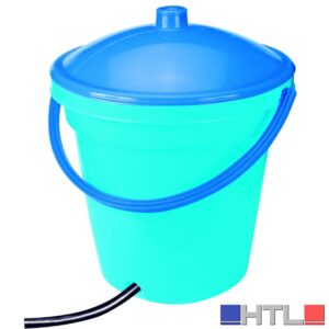 SERBATOIO IN PLASTICA CON MANICO + COPERCHIO Ø cm. 37x41 h  lt. 18