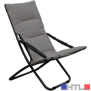 Tata Linda SEDIA PIEGHEVOLE CAPRI cm. 83x50x93 h col. Grigio scuro (confezione da 2)