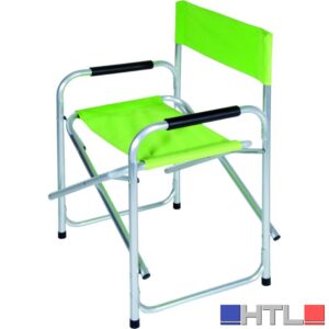 SEDIA REGISTA ALLUMINIO cm. 47x57x78 h col. Verde