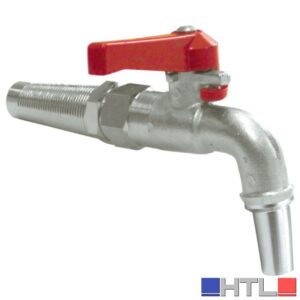 RUBINETTO A SFERA PER BOTTE CON BECCO  mm. 10