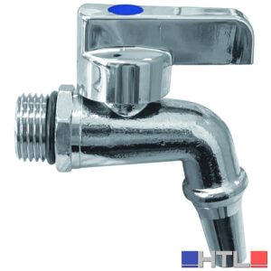 Utilia RUBINETTO PER BIDONI ALIMENTARI IN OTTONE CROMATO CON BECUCCIO SVITABILE mis. 1/2