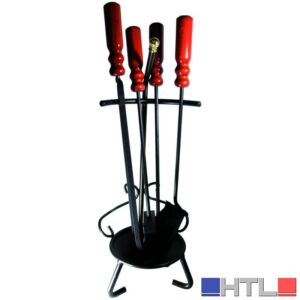 ATTREZZATURE PER CAMINETTI ''GEMONA'' 5 pezzi, cm. 65 h