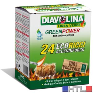 Diavolina ACCENDIFUOCO GREEN POWER ECO-RICCI 24 accensioni