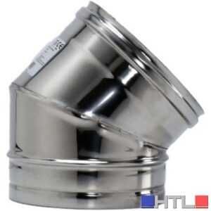 GOMITO A 45° INOX AISI 304 PER STUFA Ø cm. 8
