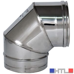 GOMITO A 90° INOX AISI 316 PER STUFA Ø cm.   8