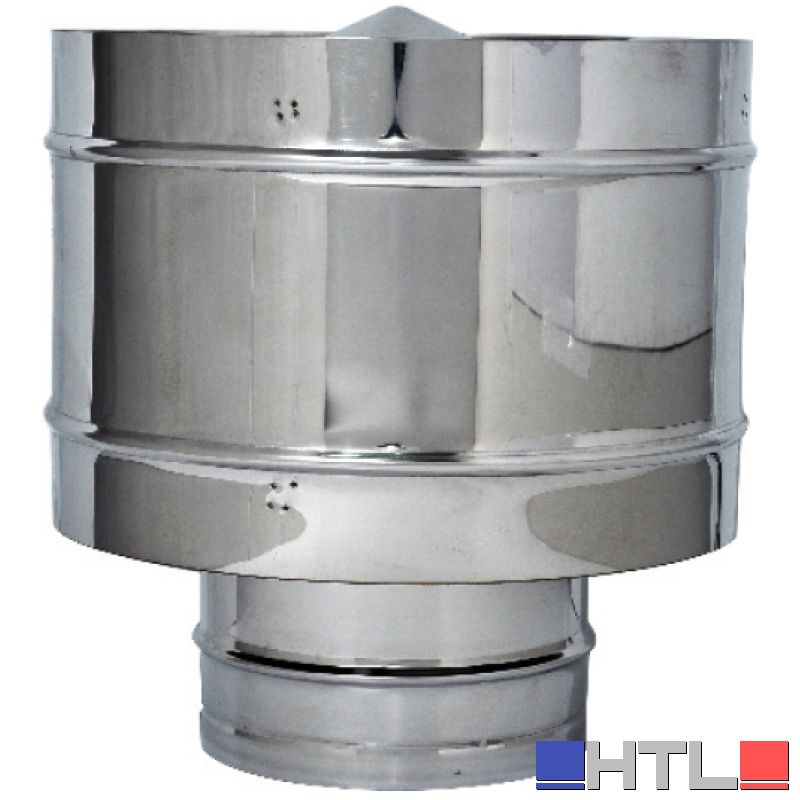 FUMAIOLO FISSO ANTIVENTO INOX Tondo (attacco maschio) Ø cm. 8