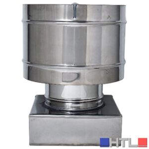 FUMAIOLO FISSO ANTIVENTO INOX Quadrato cm. 20x20