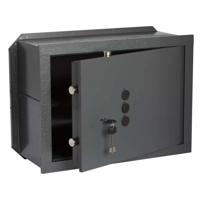 Cisa CASSAFORTE DA MURO Art. 82210 Chiusura con chiave+combinatore mm. 490x300x360 h - immagine 2