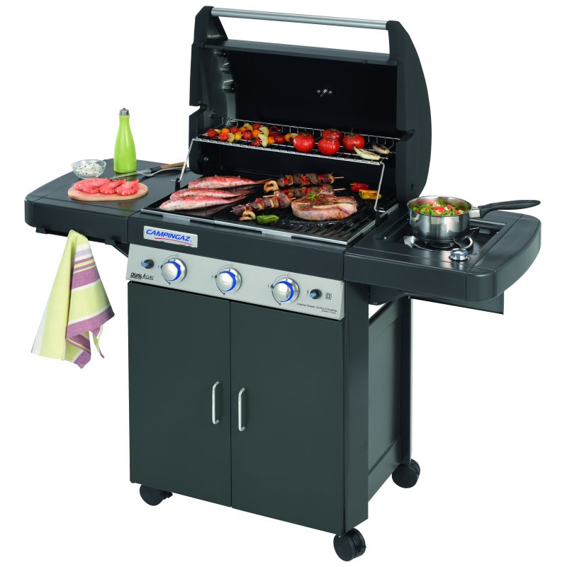 Campingaz BARBECUE DUALGAS 3 SERIES CLASSIC LS PLUS DARK cm. 120,5x60x116 h - immagine 2