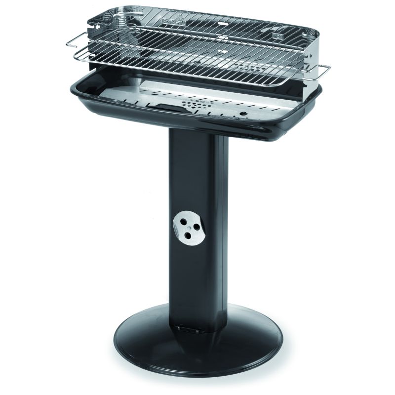 Ompagrill BARBECUE C/PARAVENTO 60-40 VENUS INOX griglia acciaio cromato cm. 60x36 - H cm. 86 - immagine 2