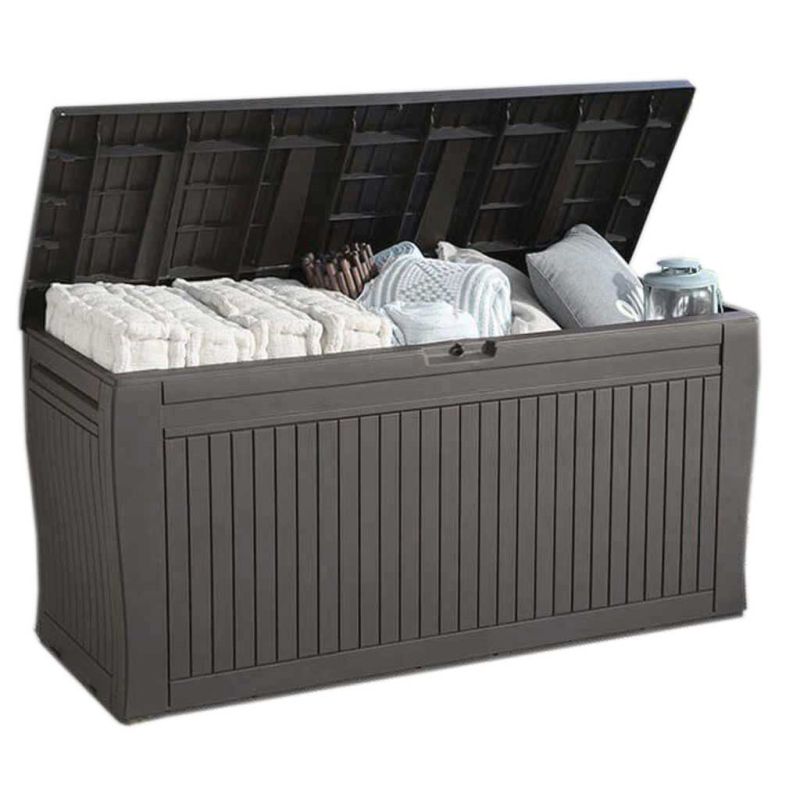 Keter BAULE PORTA ATTREZZI DA GIARDINO COMFY cm. 116,7x44,7x57 h col. Grafite - immagine 2