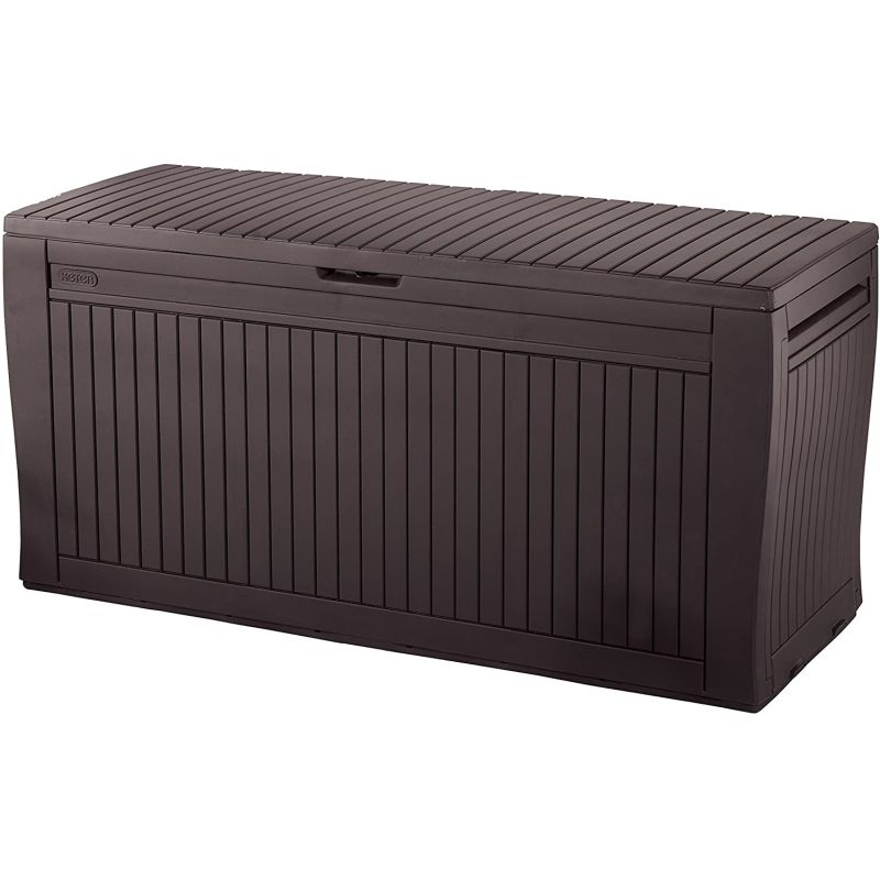 Keter BAULE PORTA ATTREZZI DA GIARDINO COMFY cm. 116,7x44,7x57 h col. Marrone - immagine 2