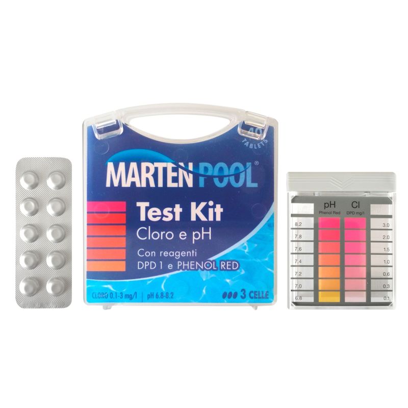 KIT TEST CLORO E PH con reagenti in pastiglie - immagine 2