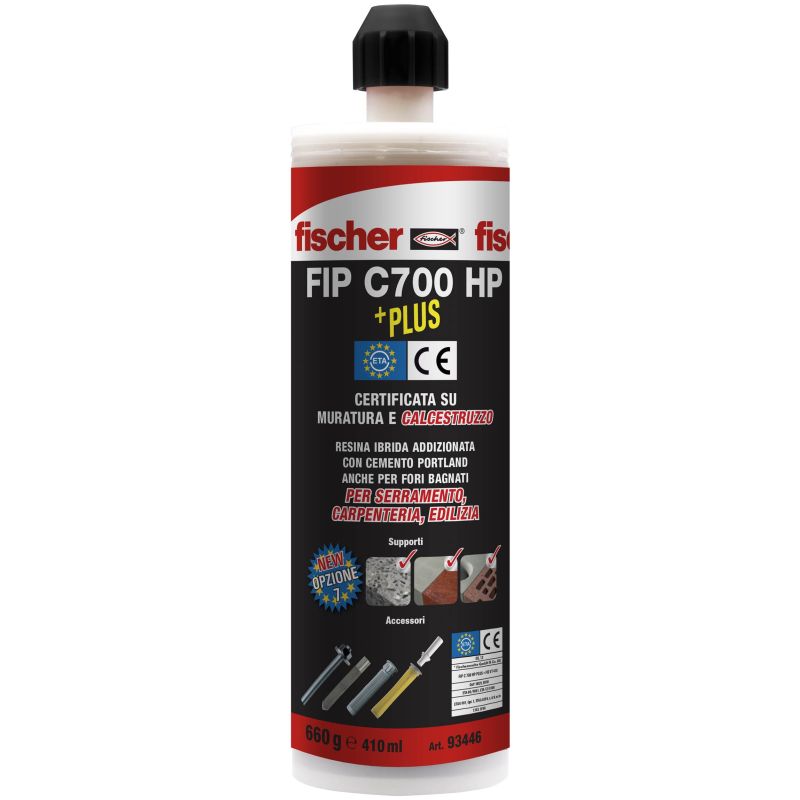 Fischer ANCORANTE CHIMICO FIP C700 HP PLUS CARTUCCIA ml. 410 (confezione da 12) - immagine 2