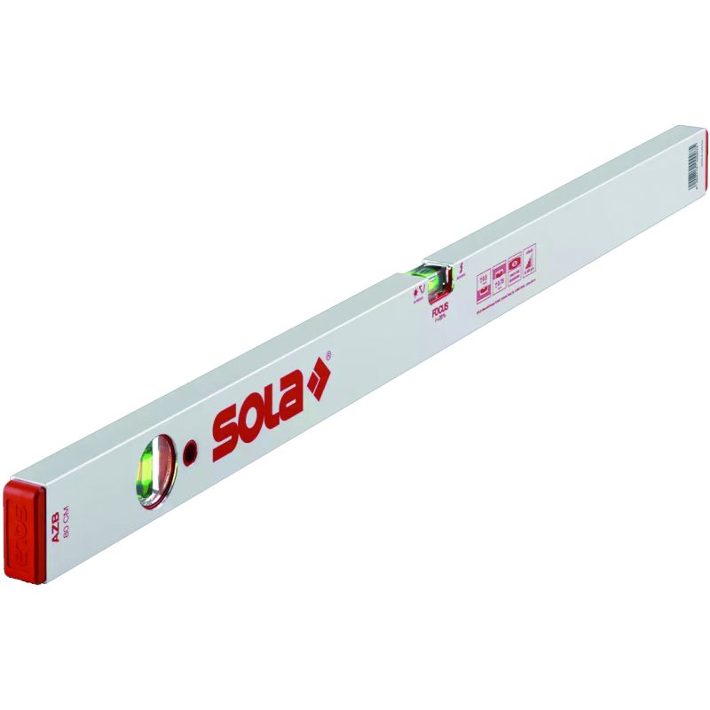 Sola LIVELLA AZB 40 2 BOLLE IN ALLUMINIO col. Grigio cm. 40 - immagine 2