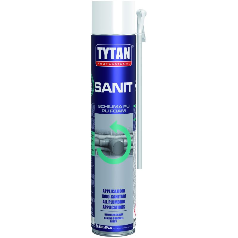 Tytan SCHIUMA POLIURETANICA SANIT MANUALE ml. 750 per sanitari e pozzetti - immagine 2