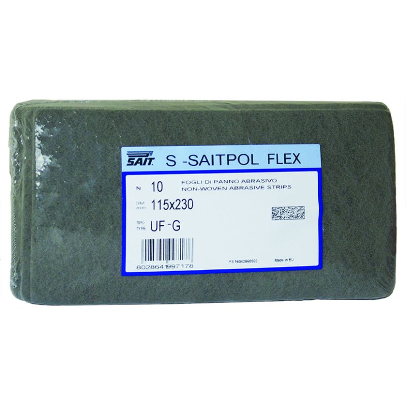 Sait FOGLIO ABRASIVO SCOTCHBRITE SAITPOL FLEX mm. 115x230. tipo UF (confezione da 10) - immagine 2