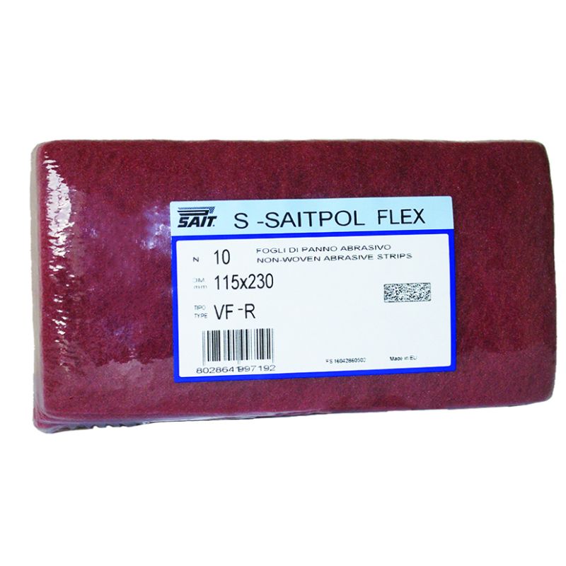 Sait FOGLIO ABRASIVO SCOTCHBRITE SAITPOL FLEX mm. 115x230. tipo VF (confezione da 10) - immagine 2