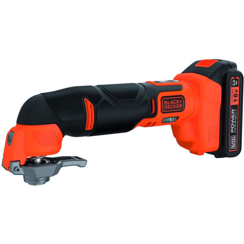 Black+Decker UTENSILE MULTIFUNZIONE A BATTERIA BDCOS18D1K-QW 18 V 1 batteria 1,5 Ah con accessori - immagine 2