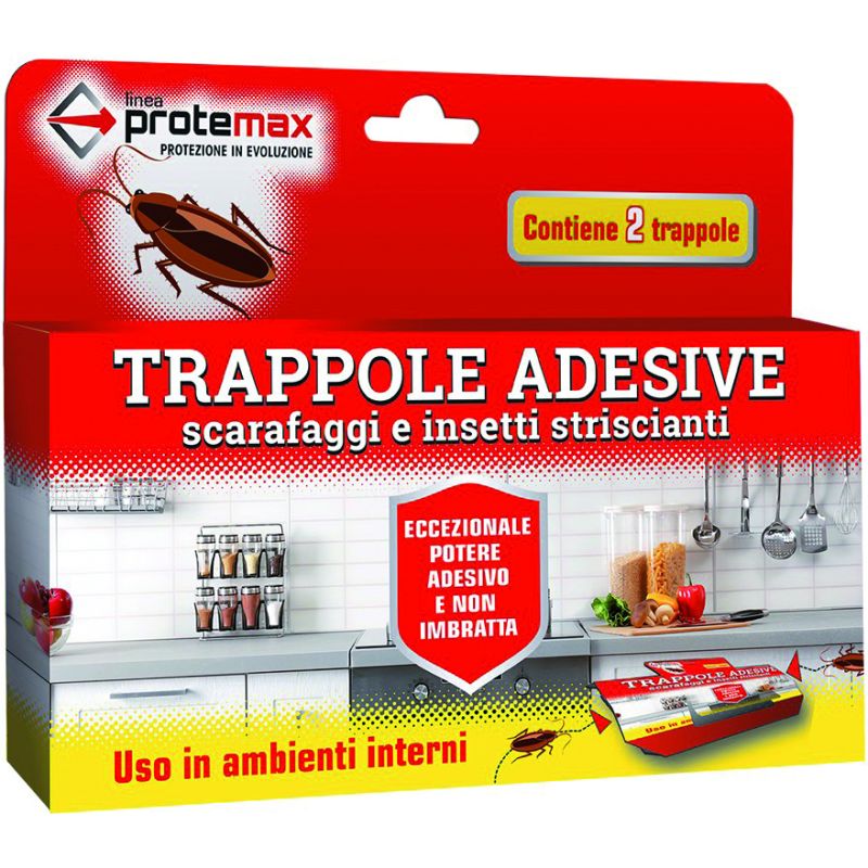 TRAPPOLA ADESIVA PER SCARAFAGGI ED INSETTI STRISCIANTI PZ 2 cm. 21x17 - immagine 2