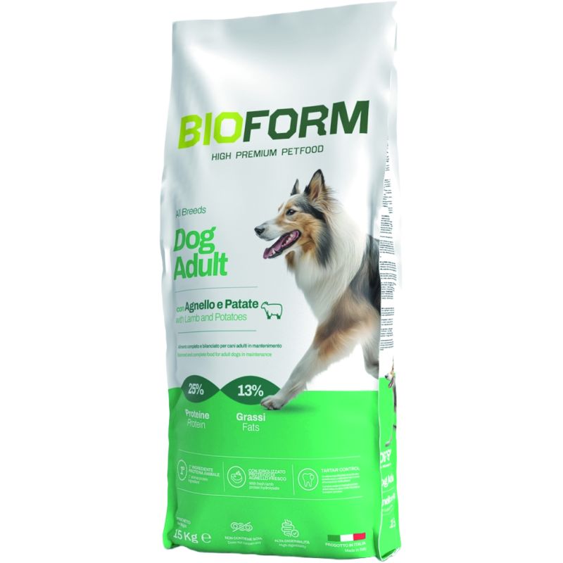 Bio Form CROCCHETTE PER CANI ADULTI “DOG ADULT LAMB Proteine/Grassi 25-10% - sacco kg. 15 - immagine 2