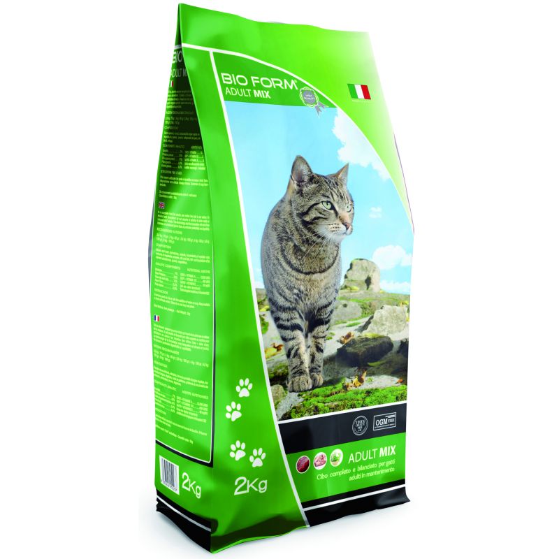 Bio Form CROCCHETTE PER GATTI CAT ADULT MIX Proteine/Grassi 30-12% - sacco kg. 2 - immagine 2