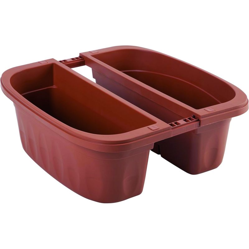 Bama FIORIERA RETTANGOLARE DOPPIA KLUNIA Col. Terracotta cm. 40x19,8x18,5 h - immagine 2
