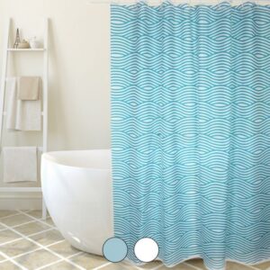 TENDA PER DOCCIA IN TESSUTO POLIESTERE WAVE cm 180x200 Turchese